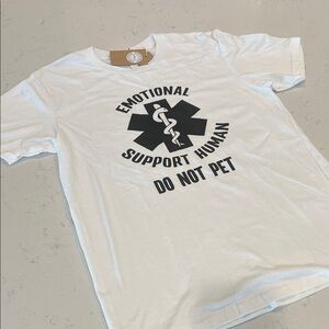 White Graphic Tee - Emotional Support Human